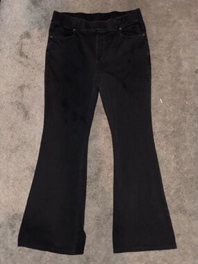 Black Flare Pants with Stretch Waistband